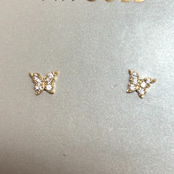 Jewelry - 14 K gold butterfly stud earrings